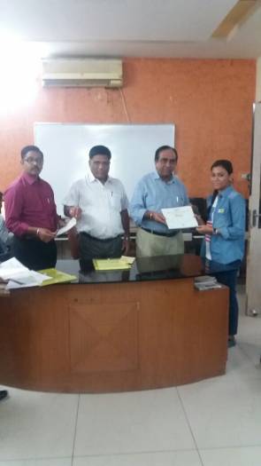 Industrial Visit Certificate distribution
